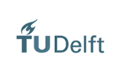 Logo TU Delft partner en opdrachtgever bedrijfsuitje bij Solbeach Scheveningen.