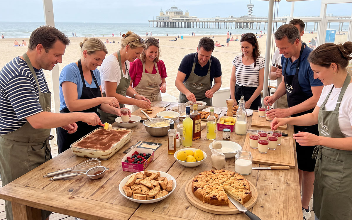 detaildolcidigestivo Gezamenlijk zoete desserts bereiden tijdens een culinaire workshop bij beachclub Solbeach.